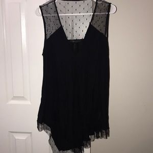 BCBG black long sleeveless blouse!